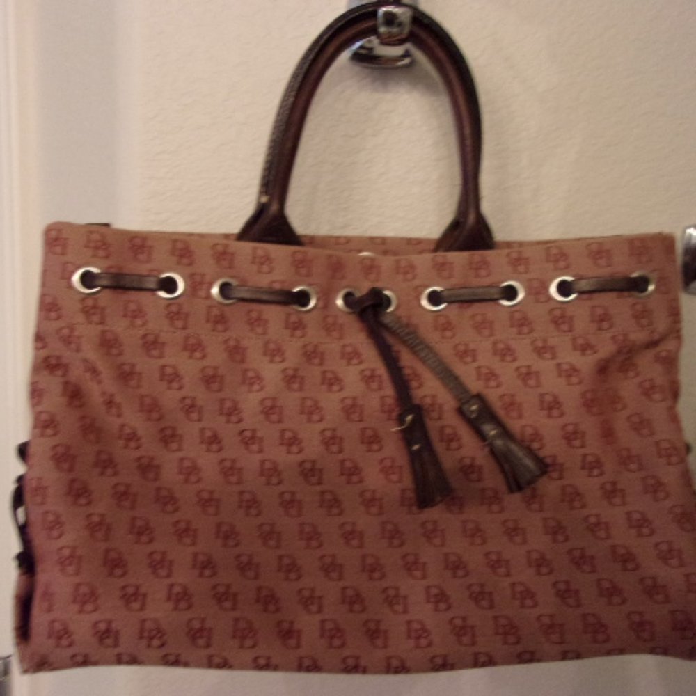 Dooney & Bourke Red Monogram Canvas Bag